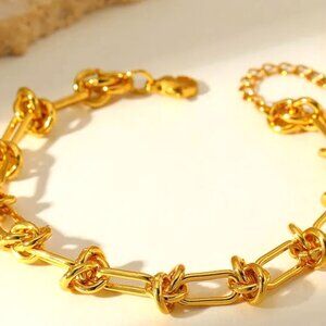 18k GOLD DIPPED THORN LINKS AVANT GARD BOHEMIAN STYLE